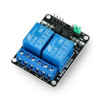 Iduino relės modulis 2 kanalai su optoizoliacija - 10A / 250VAC kontaktai - 5V