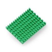 Radiatorius 40x30x5mm skirtas Raspberry Pi 4 su termolaidžia juosta - žalias