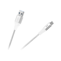 REBEL USB - micro USB kabelis 0.5m Baltas
