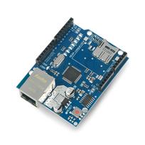 Ethernet priedėlis W5100, skirtas Arduino, su microSD kortelių skaitytuvu