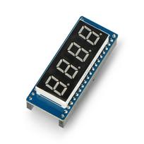 4x 8 segmentų ekrano modulis, raudonas, SPI, skirtas Raspberry Pi Pico, Waveshare 19806