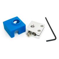 Micro Swiss šildytuvo bloko atnaujinimas su silikoninėmis kojinėmis, skirtas CR10 / Ender 2 / Ender 3 / ANET A8 spausdintuvams MK7, MK8, MK9 Hotend
