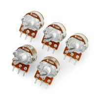 Sukamasis potenciometras 100kΩ tiesinis su jungikliu 1/8W - 5 vnt