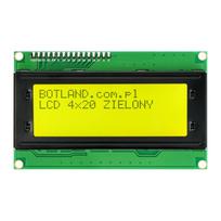 LCD ekranas 4x20 žalių simbolių su jungtimis - justPi