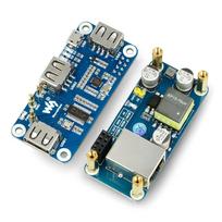 PoE Ethernet/USB HUB HAT, skirtas Raspberry Pi Zero - Waveshare 19635