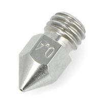 Grūdinto plieno ekstruderio antgalis 0.4mm MK8 1.75mm plastikui