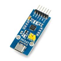 CP2102 USB-UART TTL keitiklis - USB tipo C lizdas - Waveshare 20644