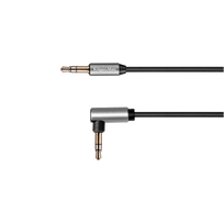 Kruger&Matz Basic AUX - AUX 3.5mm spyruoklinis kabelis 1m Juodas