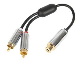 Blow skirstytuvas RCA lizdas - 2xRCA kištukas 15cm