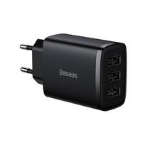 Baseus greitas įkroviklis 3x USB 17W - Juodas