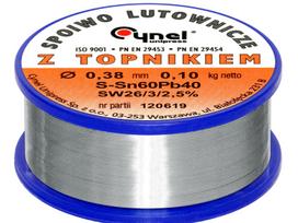 Lydmetalis su fliusu CYNEL LC60-FSW26 0.38mm 100g