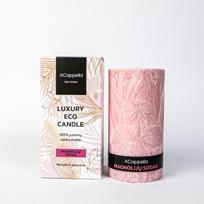 Accapella Rankų darbo 100% palmių vaško kvapni žvakė ,,Magnolijų sodas'', 16 cm