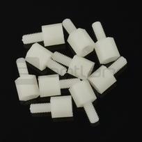 8 mm nailono varžtai su M3 sriegiu - 10 vnt,