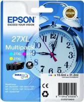EPSON 1LB 27XL ink cartridge cyan magenta and yellow high capacity 3x10.4ml 3 x 1.100 pages combopack blister without alarm - DURAB