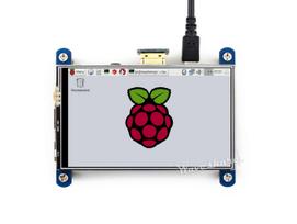 Waveshare Varžinis lietimui jautrus ekranas Raspberry Pi mikrokompiuteriui - LCD IPS 4" 800x480px HDMI + GPIO