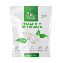 RAW POWDERS Vitaminas C PROLONG, 1000mg, 180 prailginto veikimo tablečių