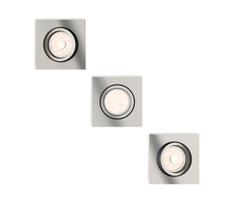 Philips 50403/17/PN - KOMPLEKTAS 3x Įleidžiamas šviestuvas DONEGAL 1xGU10/5,5W/230V