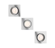 Philips 50403/11/PN - KOMPLEKTAS 3x Įleidžiamas šviestuvas DONEGAL 1xGU10/5,5W/230V