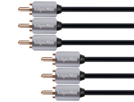3 RCA-3 RCA komponentinis laidas - 1.8m - Kruger&Matz