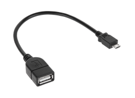 USB kabelio lizdas A - mikro USB kištukas 20 cm