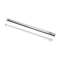 Aliuminio juostelė plakatui kabinti CLIP 2x70cm + siurbtukas 45mm x2vnt su kabliuku