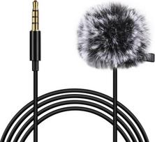 Puluz Jack Lavalier laidinis kondensatoriaus įrašymo mikrofonas 1.5 m lizdas 3.5 mm PU424