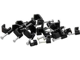 Kabelio laikiklis 10/5mm juodas plokščias