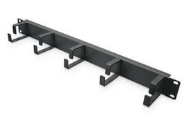 Digitus | Cable Management Panel | DN-97602 | 5x cable management ring (HxD: 40x60 mm). The Cable Management Panel is getting fixed on the 483 mm (19“) profile rails. Five cable guiding rings allow an easy, horizontal array of patch cables. It guarantees an optimized cable management in your 483 mm (19”) network- or server rack. | Black