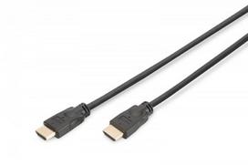 DIGITUS HDMI High Speed connection cable type A M/M 5.0m w/Ethernet Ultra HD 60p gold bl