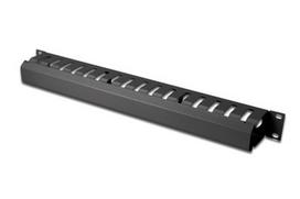 DIGITUS cable management cage 1U Removable front shield RAL 9005 black