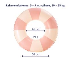 Pripučiamas plaukimo ratas, rausvas - 58 cm skresmuo