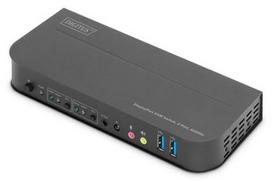 DIGITUS KVM Switch 2x1 DP DP/HDMI OutUSB 4Kx2K60Hz