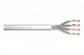 DIGITUS CAT 6A U-FTP patch cable raw length 100 m paper box AWG 27/7 LSZH simplex color grey