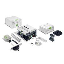 Festool CSC SYS 50 EBI-Plus Akumuliatorinis stalinis diskinis pjūklas (18V 2 x 5Ah akumuliatoriai + kroviklis)