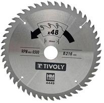 Diskinis pjūklas medžiui Tivoly 190x30x2.8/1.7mm, z40, 15°, (20mm adapteris)
