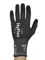 Apsauginės pirštinės Ansell HyFlex 11-840, 6 dydis,  itin plonos, nailonas, spandex. Nitrilo putų delno padengimas.
