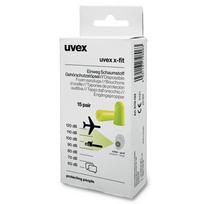 Ausų kamštukai  Uvex X-fit SNR37, geltoni, Minibox, 15 pora dėžutėje, S dydis