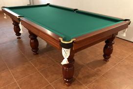 Biliardo stalas Elegant, žalias audinys, su komplektacija