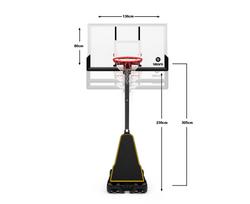 Mobilus krepšinio stovas Bilaro Orlando Class 136x80cm, 8mm grūdintas stiklas