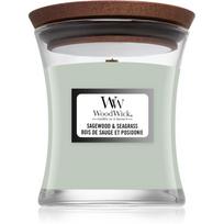 Woodwick Sagewood & Seagrass kvapioji žvakė medinė dagtis 85 g