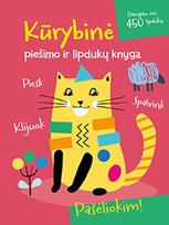 Kūrybinė piešimo ir lipdukų knyga. Katinas