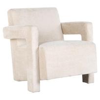 Fotelis Devanto white chenille