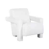 Fotelis Casey white furry fire retardant