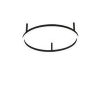 Lubinis šviestuvas ORACLE SLIM PL D050 ROUND 3000K ON-OFF BK, 265988