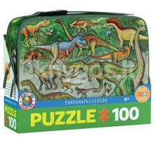 Pietų dėžutė-dėlionė „Dinozaurai“ 100 dalių