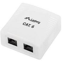 Lanberg UTP Data Box 2-port RJ45 unshielded cat. 6 OU6-0002-W