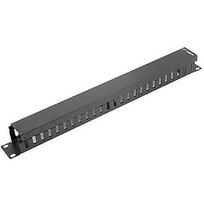 Lanberg cable management panel type A, 19'', 1U, black AK-1201-B