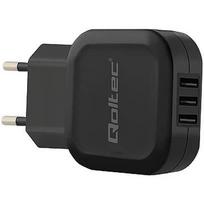 Qoltec AC adapter | 17W | 5V | 3.4A | 3xUSB 50191