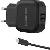 Qoltec AC adapter | 17W | 5V | 3.4A | 2xUSB+USB typC 50188