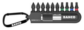 Smūginių antgalių rinkinys 25mm, 11vnt, su karabinu, PH,PZ,TORX + laikiklis
